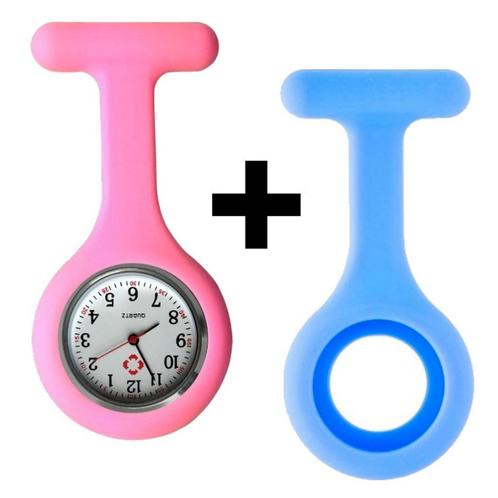 Fako® - Verpleegstershorloge - Siliconen Duo - Baby, Handtassen en Accessoires, Horloges | Dames, Verzenden