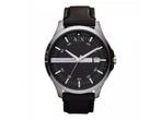 Armani Exchange AX2101 - Herenhorloge 46 mm - Zwart lederen, Verzenden, Nieuw