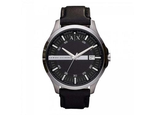 Armani Exchange AX2101 - Herenhorloge 46 mm - Zwart lederen, Huis en Inrichting, Woonaccessoires | Overige, Nieuw, Verzenden