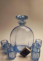 Drankservies (7) - Gekleurd glas - Art Deco, Antiek en Kunst