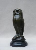 sculptuur, Young owl - 2,2 kg - 25 cm - Gepatineerd brons
