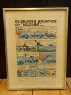 De Smurfen - luxe Prent - De Smurfen op velours... - 40 x, Nieuw
