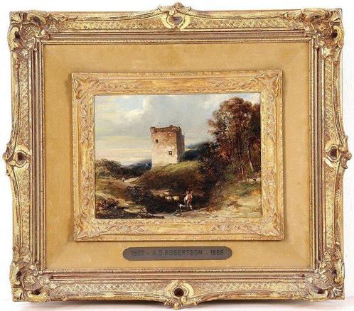 Alexander Duff Robertson (1807-1886) - Schaapsherder in een, Antiek en Kunst, Kunst | Schilderijen | Klassiek