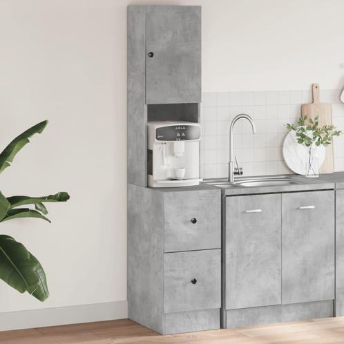 vidaXL Armoire de cuisine gris béton 35x50x180 cm bois, Huis en Inrichting, Kasten | Overige, Verzenden