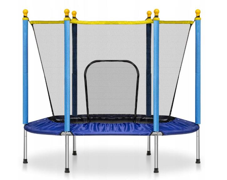 Stevige trampoline met veiligheidsnet - Ø 140 cm - blauw/.., Kinderen en Baby's, Speelgoed | Buiten | Trampolines, Nieuw, Ophalen of Verzenden