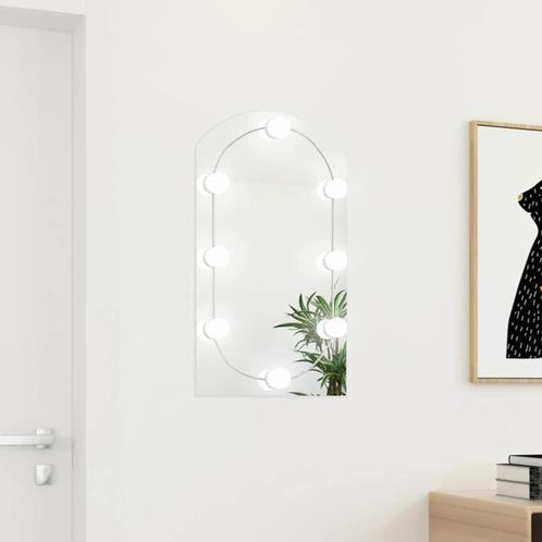 vidaXL Spiegel met LED-verlichting boog 70x40 cm glas, Huis en Inrichting, Woonaccessoires | Spiegels, Nieuw, Verzenden