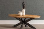 Salontafel Mangohout Oscar Ovaal, Huis en Inrichting, Tafels | Salontafels, Verzenden, Nieuw