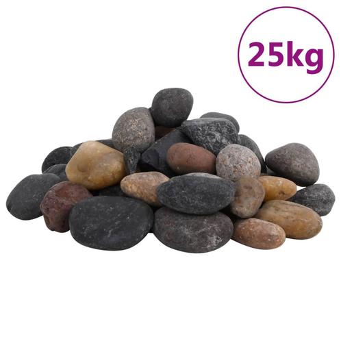 vidaXL Kiezelstenen gepolijst 5-8 cm 25 kg meerkleurig, Dieren en Toebehoren, Vissen | Aquaria en Toebehoren, Nieuw, Verzenden