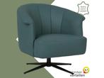 Leren draaifauteuil Embrace - Toledo Whale (blauw/grijs) -, Huis en Inrichting, Fauteuils, Eigentijds, Klassiek, Modern, Romantisch
