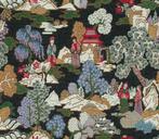 Fantastique tissu gobelin avec jardin japonais traditionnel, Antiek en Kunst