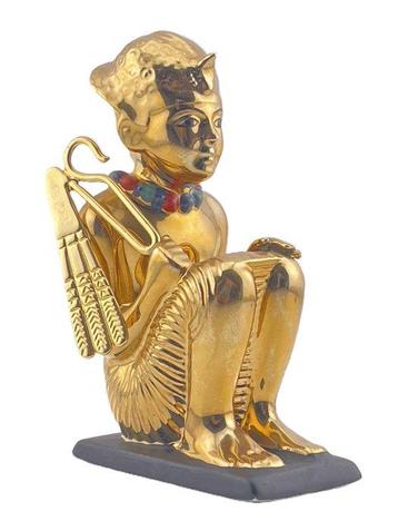 Franklin Mint - Figurine - King Tut Squatting - Porcelaine