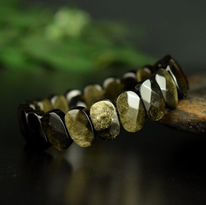 Obsidiaan Goudkleurige iriserende obsidiaan -, Verzamelen, Mineralen en Fossielen