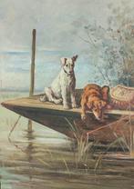Ferruccio Mancini (1886-1945) - Cani sul pontile