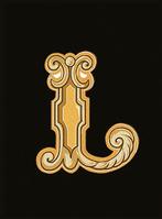 VERSACE ALFABET - Letter L (Nero/Oro) / Vloertegel en, Ophalen of Verzenden, Nieuw