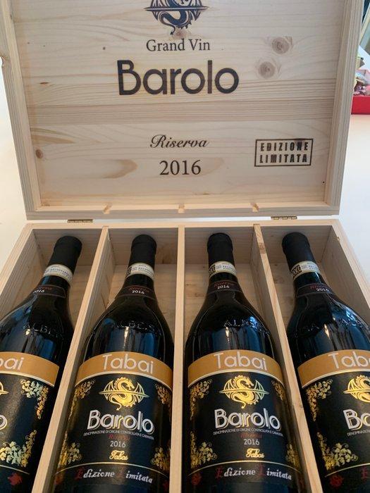 2016 Tabai - Edizione Limitata - Barolo Riserva - 4 Flessen, Verzamelen, Wijnen