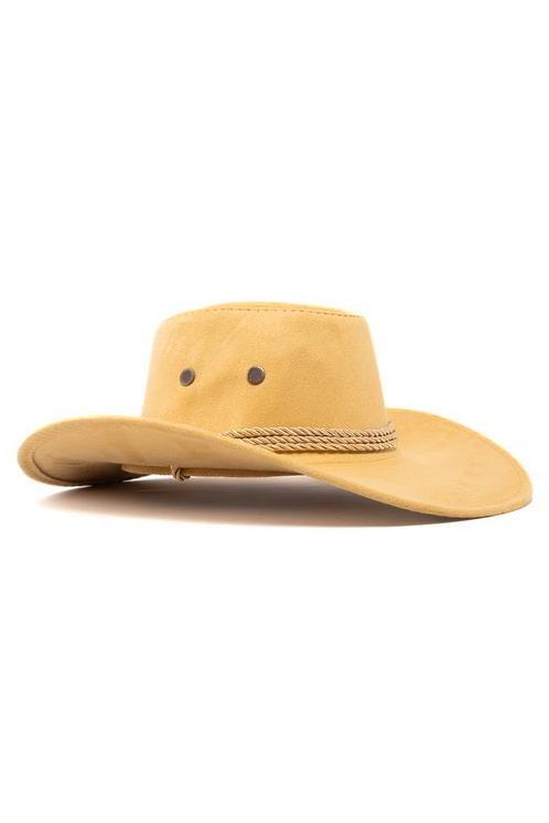 Cowboyhoedille Suedelook Geelbruine PU Suede Cowboy Western, Kleding | Heren, Carnavalskleding en Feestkleding, Nieuw, Ophalen of Verzenden