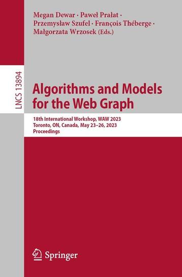 Lecture Notes in Computer Science- Algorithms and Models for, Boeken, Verzenden, Zo goed als nieuw