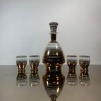 De Rupel - Carafe (5) - Belle carafe avec 4 verres en verre, Antiquités & Art