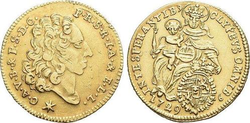 Goud-1/4 Karolin 1729 Bayern Karl Albrecht 1726-1745, Postzegels en Munten, Munten en Bankbiljetten | Toebehoren, Verzenden