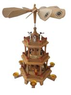 Figurine de Noël décorative - Nativité de Noël tournante à 3