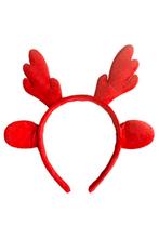Haarband Rendier Rood Diadeem Gewei Hert Ree Eland Kerst Rud, Ophalen of Verzenden, Nieuw