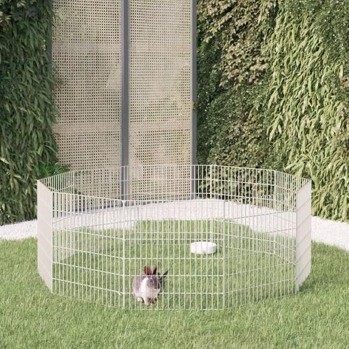 vidaXL Dierenverblijf 10 panelen 54x60 cm gegalvaniseerd, Dieren en Toebehoren, Knaagdieren en Konijnen | Hokken en Kooien, Nieuw