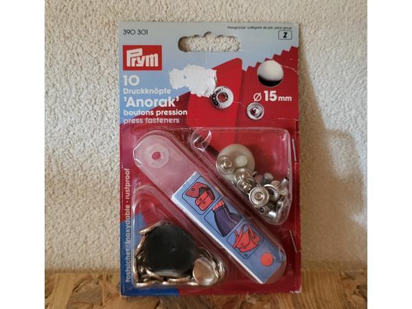 Veiling - 2x Drukknopen Prym 390301, Hobby en Vrije tijd, Naaien en Fournituren, Nieuw