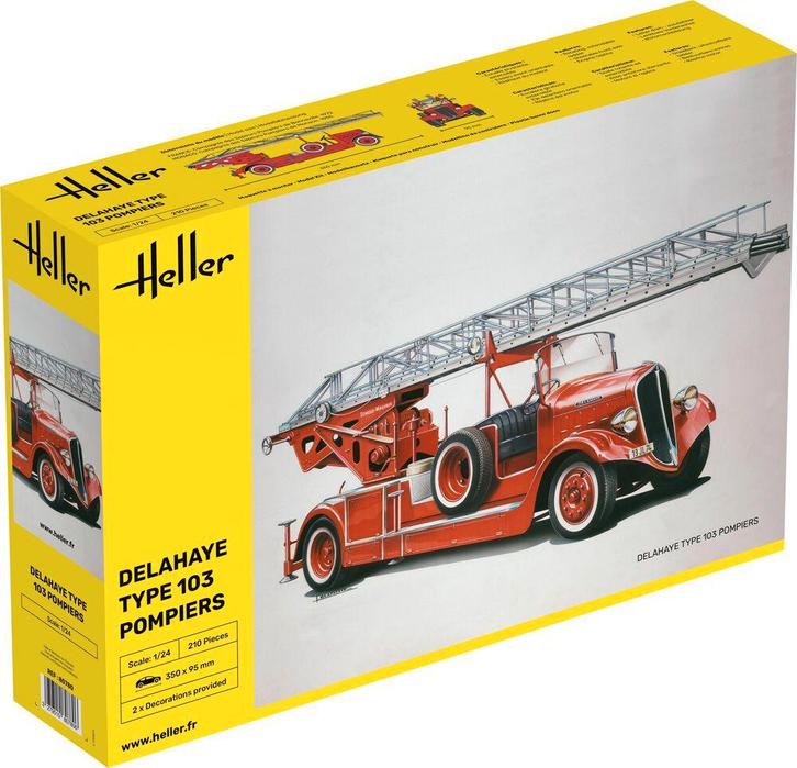 Heller 80780 Delahaye Type 103 Pompiers Bouwpakket Schaal, Hobby en Vrije tijd, Modelbouw | Auto's en Voertuigen, Overige typen