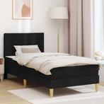 vidaXL Bedframe Zwart 90 x 190 cm Polyester, Huis en Inrichting, Slaapkamer | Matrassen en Bedbodems, Verzenden, Nieuw