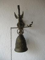 Decoratieve bel - Oude messing kloosterbel met Latijnse