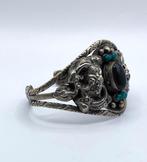 Synthetische edelsteen - Zilver - Armband - Barokke armband, Antiek en Kunst