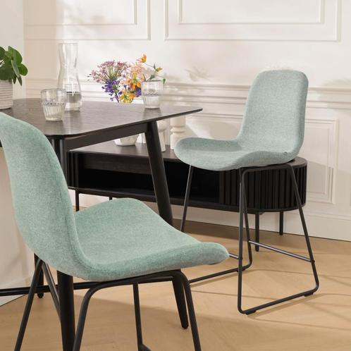Nolon Nino barkruk | Groen | Gestoffeerd | Kookeilandkruk, Huis en Inrichting, Barkrukken, Nieuw, Metaal, 90 cm of meer, Verzenden