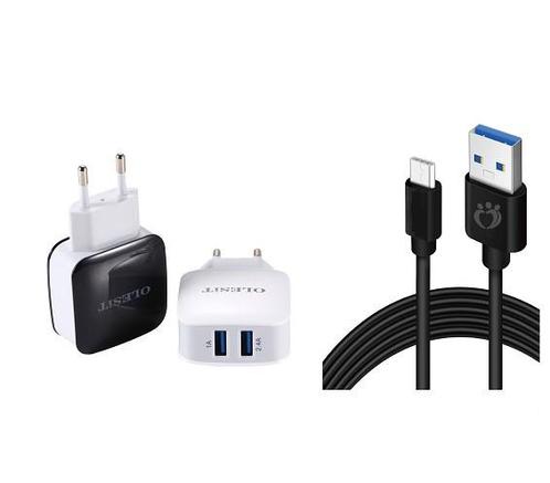 Olesit 3.4A 17W Snellader Adapter 2 Poort + Micro USB 1.5M, Telecommunicatie, Mobiele telefoons | Telefoon-opladers, Nieuw, Verzenden