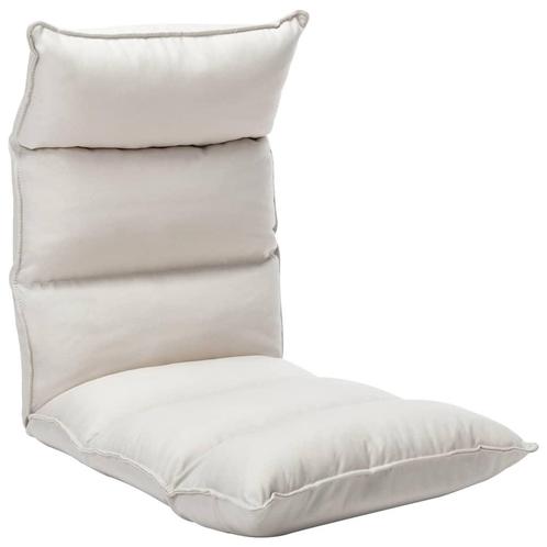 vidaXL Vloerstoel inklapbaar stof crème, Huis en Inrichting, Stoelen, Nieuw, Verzenden