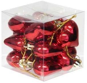 Harten kunststof Rood glans 40 mm 12 stuks, Huis en Inrichting, Woonaccessoires | Kunstplanten en Kunstbloemen, Nieuw