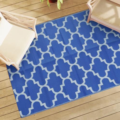 vidaXL Buitenkleed 140x200 cm polypropeen blauw, Kinderen en Baby's, Speelgoed | Speelkleden, Nieuw, Verzenden