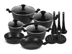 Veiling - 15-delige Luxe Pannenset van Gesmeed Aluminium, Huis en Inrichting, Keuken | Potten en Pannen, Nieuw