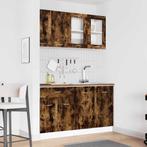 vidaXL 4-delige keuken kast set gerookt eiken gefabriceerd, Verzenden, Nieuw