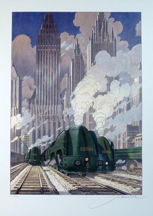 Schuiten, François - 1 Offset Print - La Type 12 - New York, Boeken, Strips | Comics
