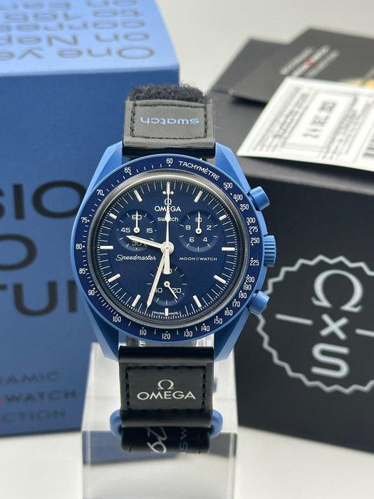 Omega x Swatch - MoonSwatch - Mission to Neptune - Sans prix, Handtassen en Accessoires, Horloges | Heren