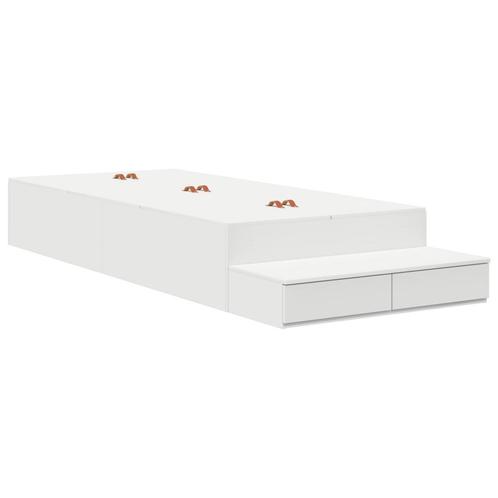 vidaXL Opbergbedframe Wit 80x200 cm, Huis en Inrichting, Slaapkamer | Bedden, Nieuw, Verzenden