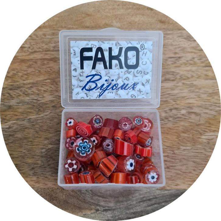 Fako Bijoux - Millefiori Glas - Sieraden Maken - 7-12mm - 50, Hobby en Vrije tijd, Kralen en Sieraden maken, Verzenden