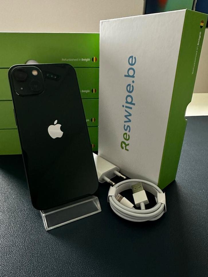 iPhone 13 Zwart Als nieuw 128GB 256GB + 3 jaar garantie, Telecommunicatie, Mobiele telefoons | Apple iPhone, Zonder abonnement