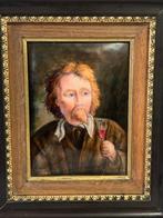 Icoon - Le Repas De Paysan Emaille schilderij op koper -, Antiek en Kunst