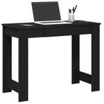 vidaXL Bureau 100x45x75 cm bewerkt hout zwart, Verzenden