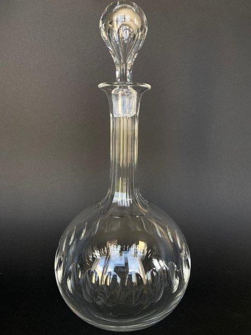 Karaf - Superbe carafe à côtes creuses - Geslepen kristal, Antiek en Kunst, Antiek | Glaswerk en Kristal