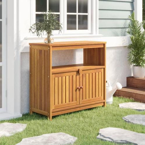 vidaXL Tuinwandtafel 80x35x75 cm massief acaciahout, Tuin en Terras, Tuintafels, Nieuw, Verzenden