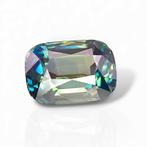 1 pcs Blauw, Geel Saffier - 3.71 ct - nternational Colored