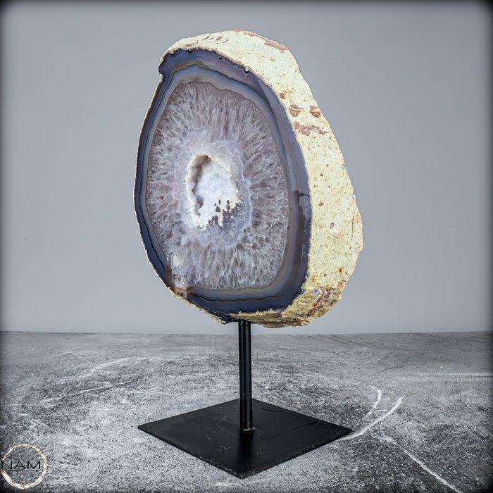 Natuurlijke amethist agaat druse op standaard- 3663.25 g, Verzamelen, Mineralen en Fossielen