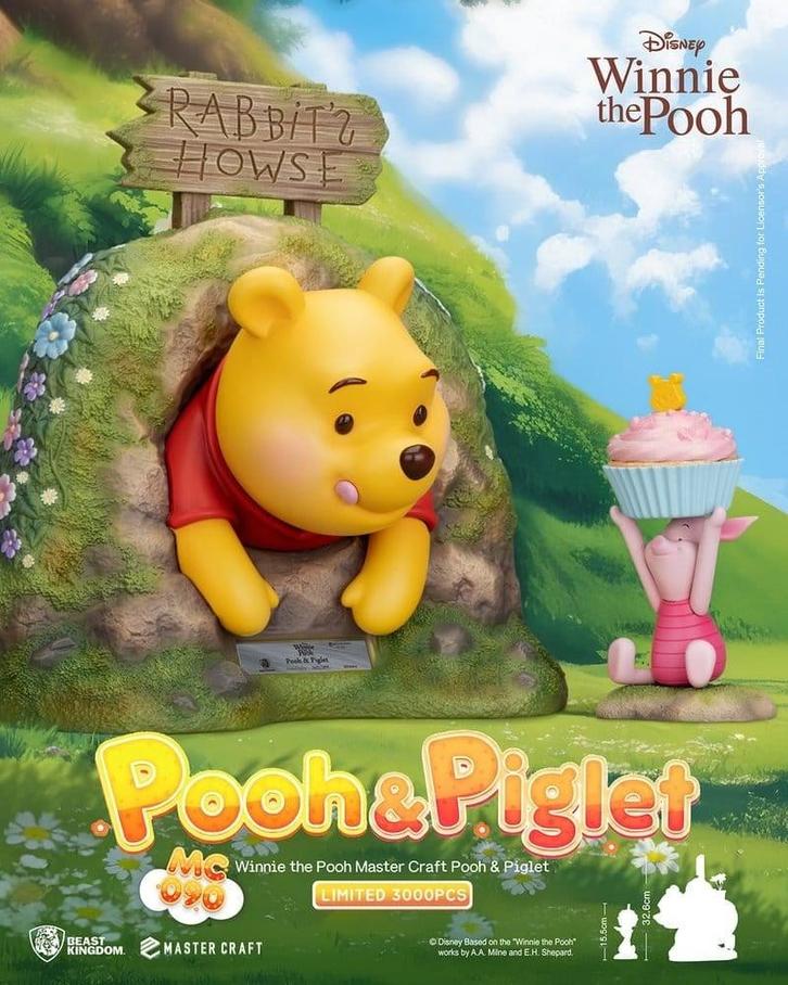 Disney Master Craft Statue Pooh & Piglet 33 cm, Collections, Disney, Enlèvement ou Envoi
